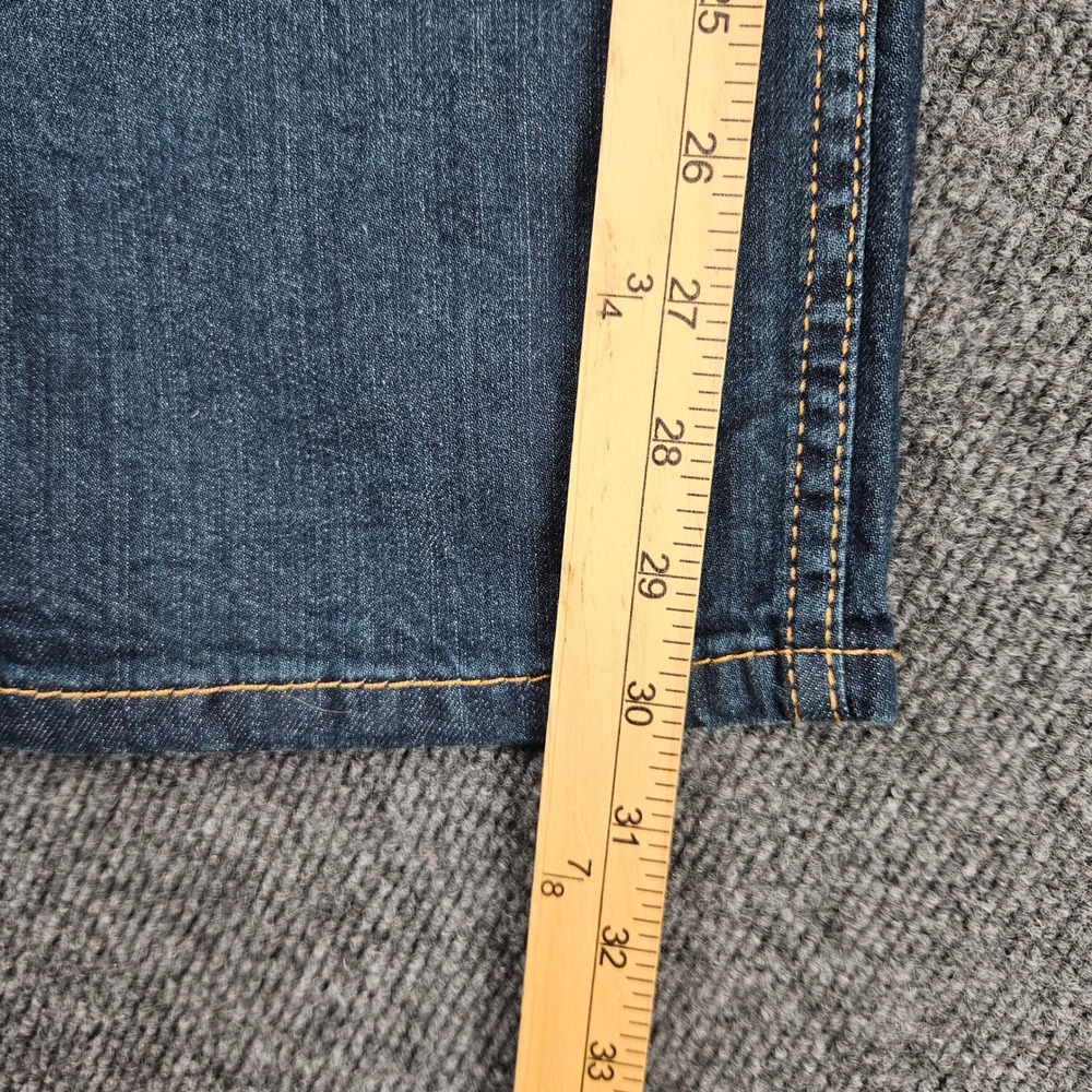 Levis 514 Jeans Mens 38x30 Straight Stretch Fit Dark Wash Blue Denim Red Tab NEW - Picture 6 of 10